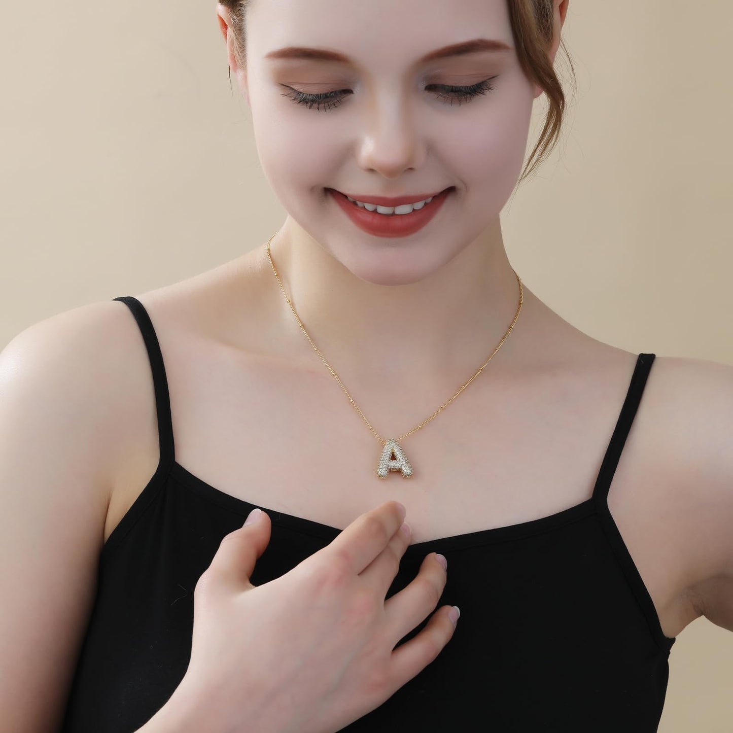 Gold Bubble Letter Necklace – Personalized, Playful, and Perfect for Gifting
