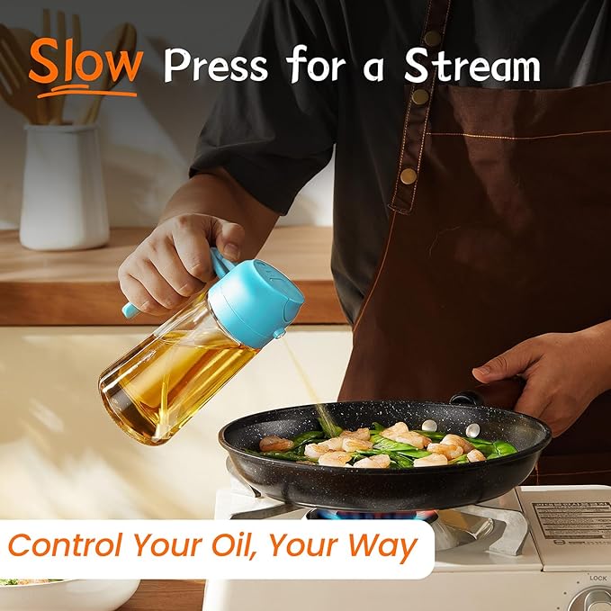 2-in-1 Olive Oil Spray Bottle – 16oz