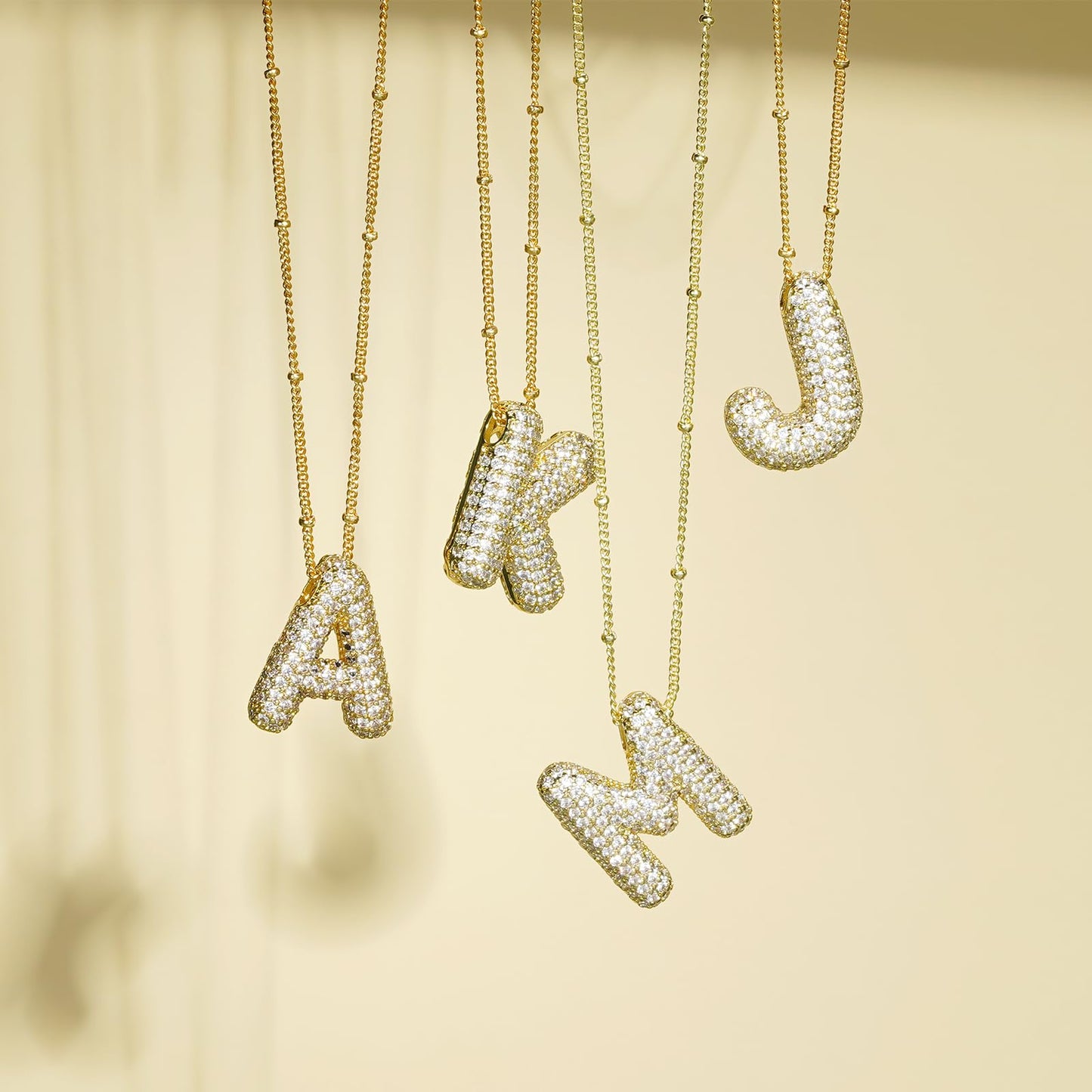 Gold Bubble Letter Necklace – Personalized, Playful, and Perfect for Gifting