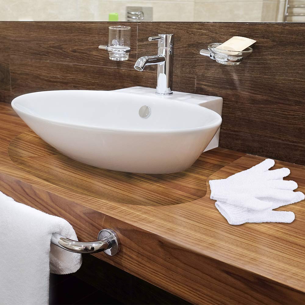 Silk Skin Exfoliating Bath Gloves - 14 Pairs, 7 Vibrant Colors