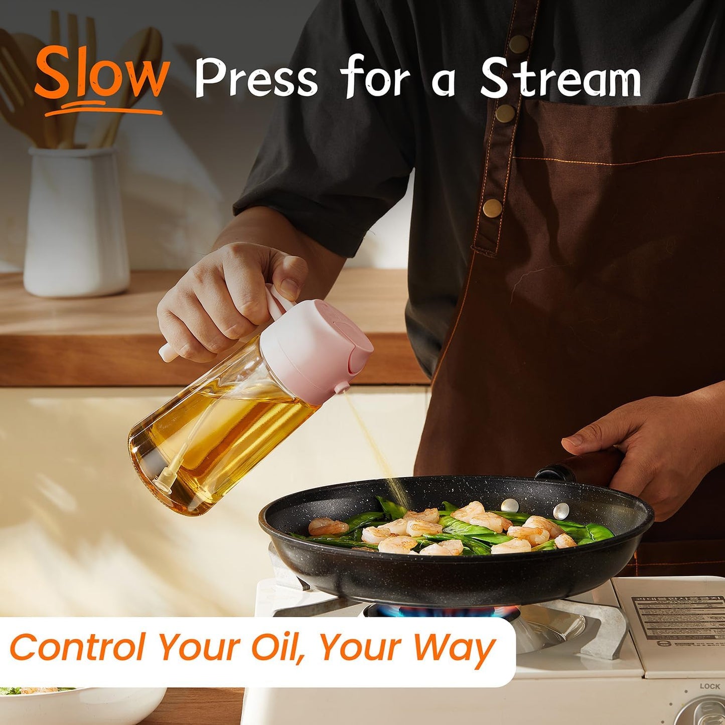 2-in-1 Olive Oil Spray Bottle – 16oz