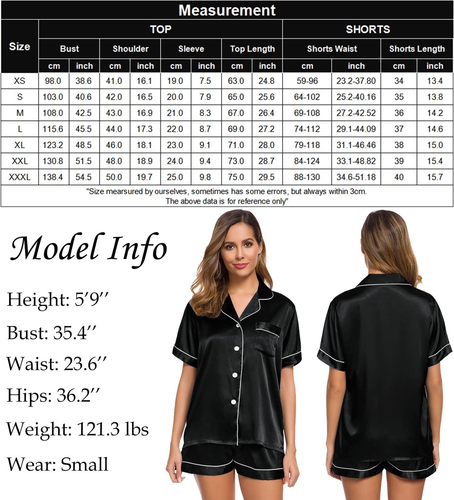 Women’s Silk Satin Pajama Set – 2-Piece Lounge & Sleepwear