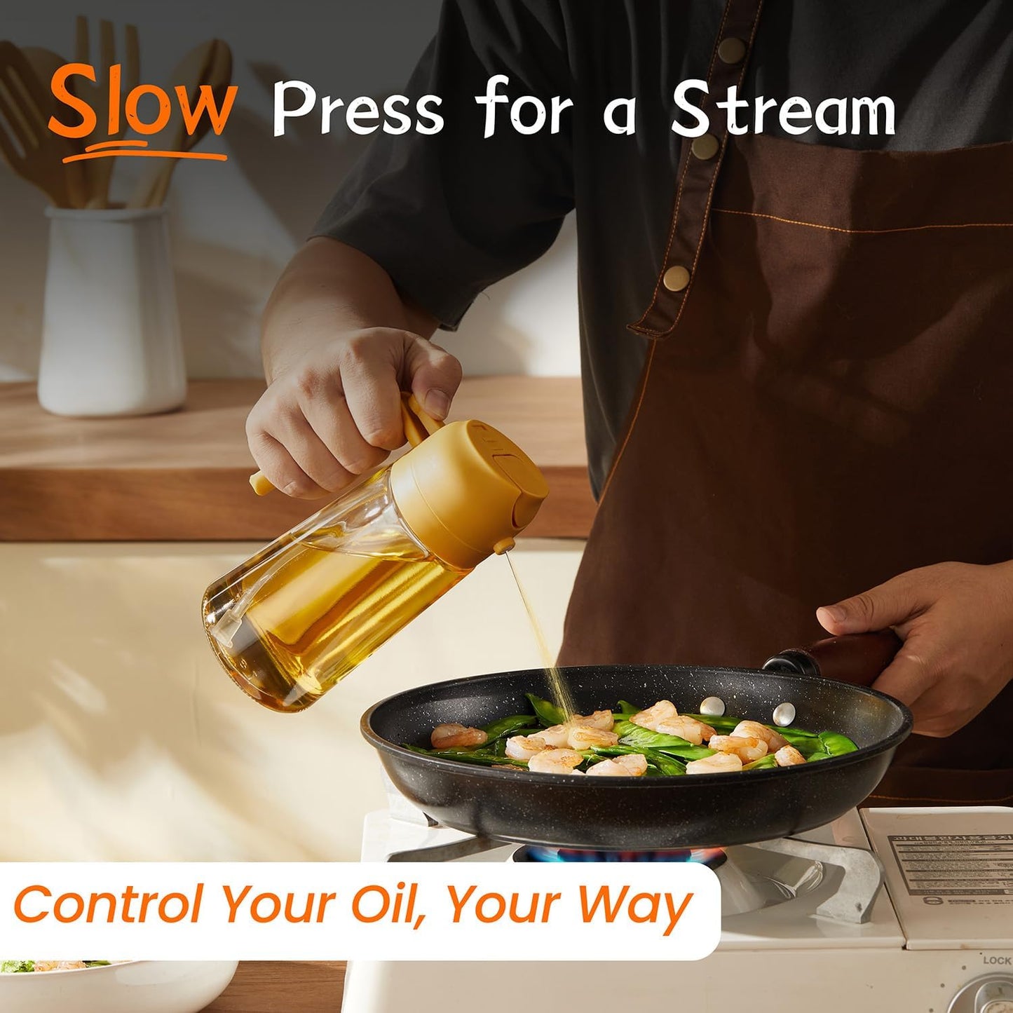 2-in-1 Olive Oil Spray Bottle – 16oz