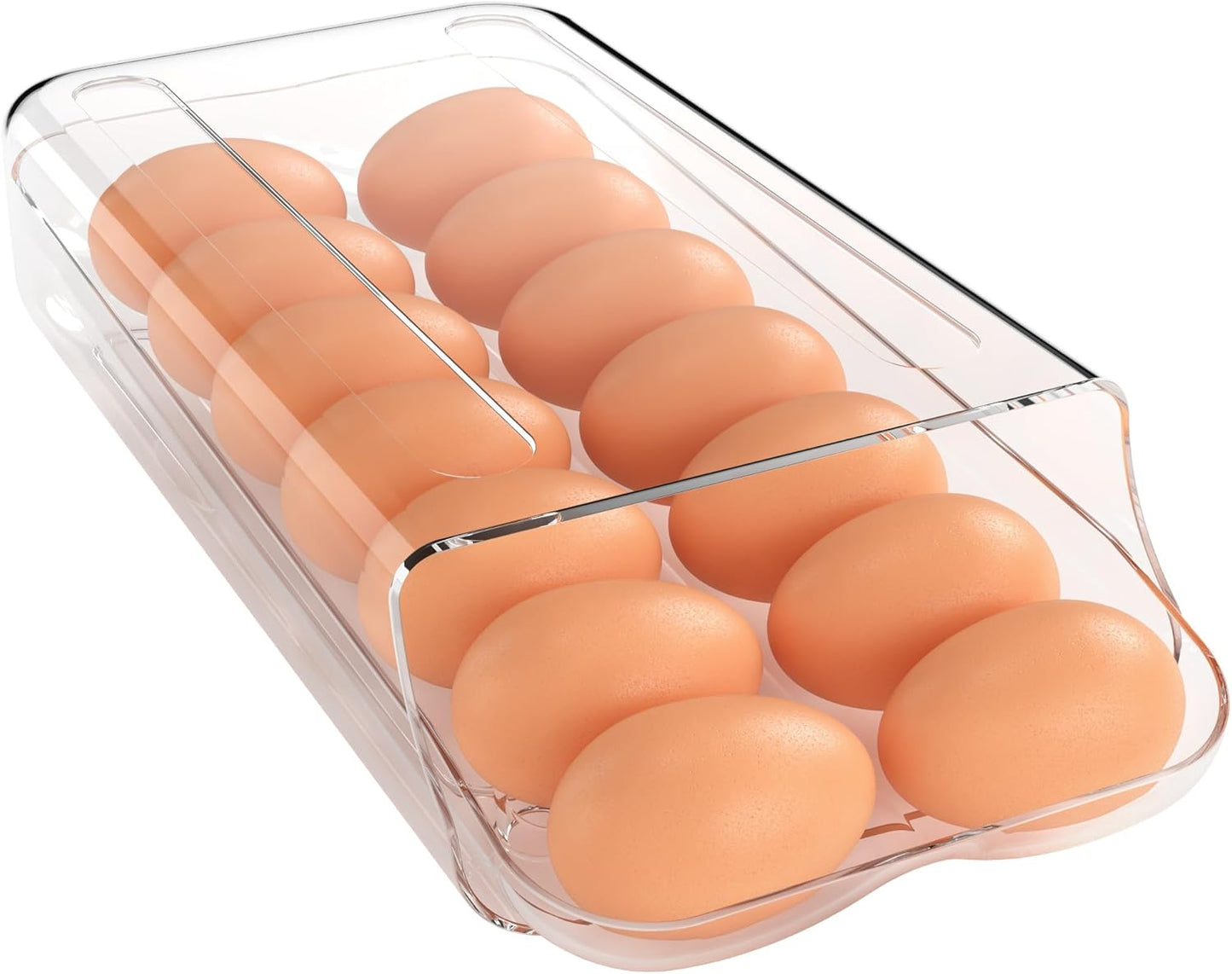 Auto-Rolling Egg Storage Drawer – Holds 12–14 Eggs