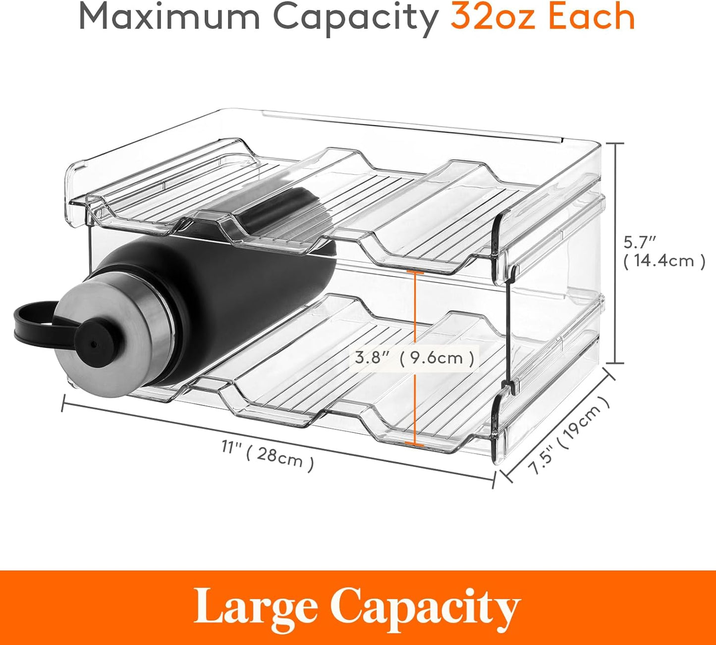 Stackable Bottle Organizer Set – Smart Storage for Kitchen & Fridge