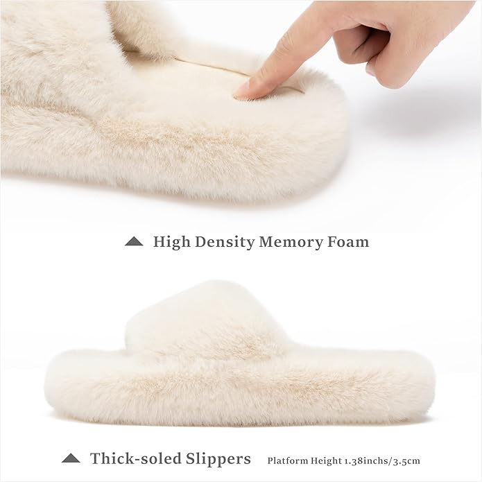 Cute & Fluffy Faux Fur Slippers – Stylish Comfort for Every Step