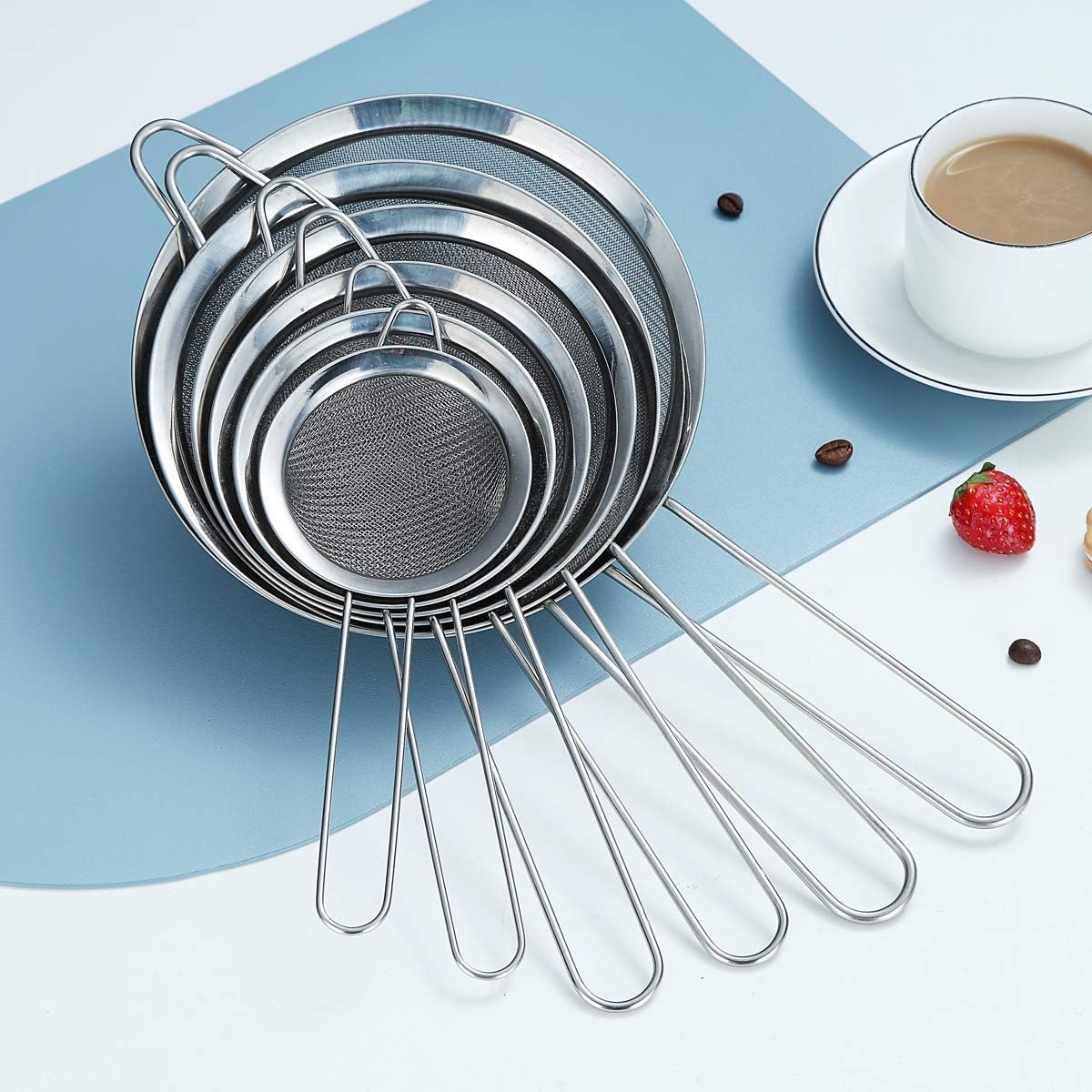 Fine Mesh Strainer Set – 3-Piece Stainless Steel Sieve Set