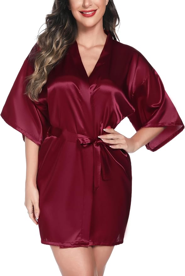 Silk Touch Satin Robe