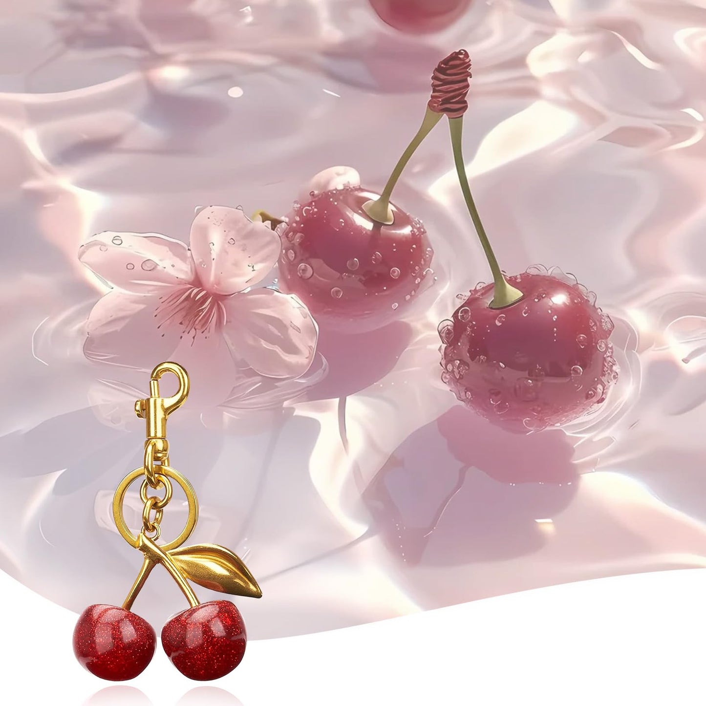 Sparkling Cherry Keychain – Glamorous, Gift-Ready Accessory