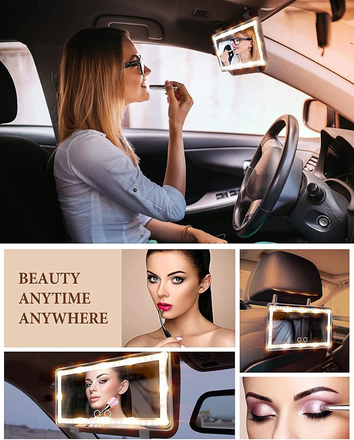 LED Car Vanity Mirror – Light Up Every Drive in Style