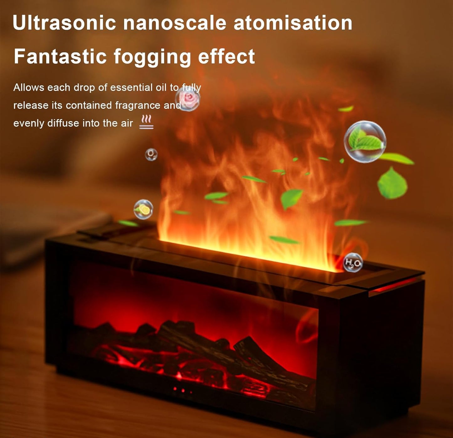 4-in-1 Flame Essential Oil Diffuser – Cozy, Calm, and Stylish