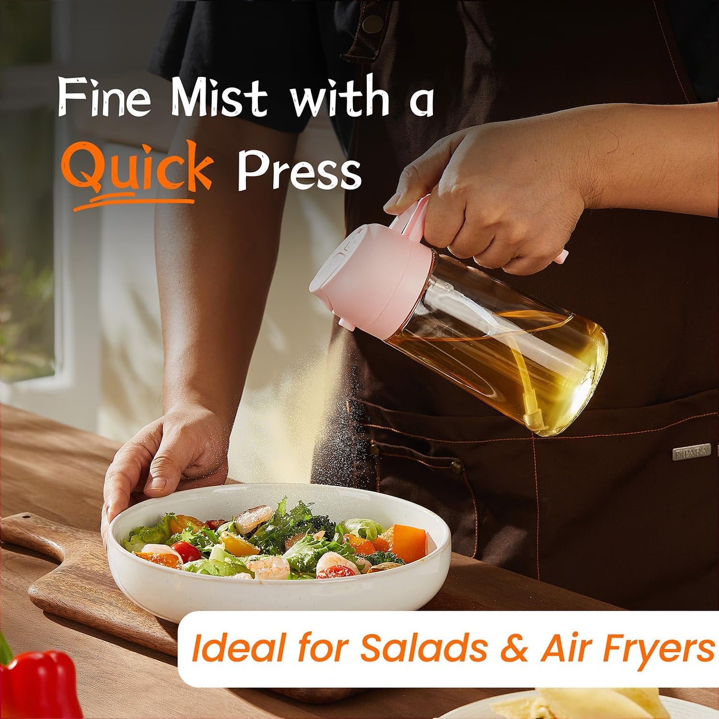 2-in-1 Olive Oil Spray Bottle – 16oz