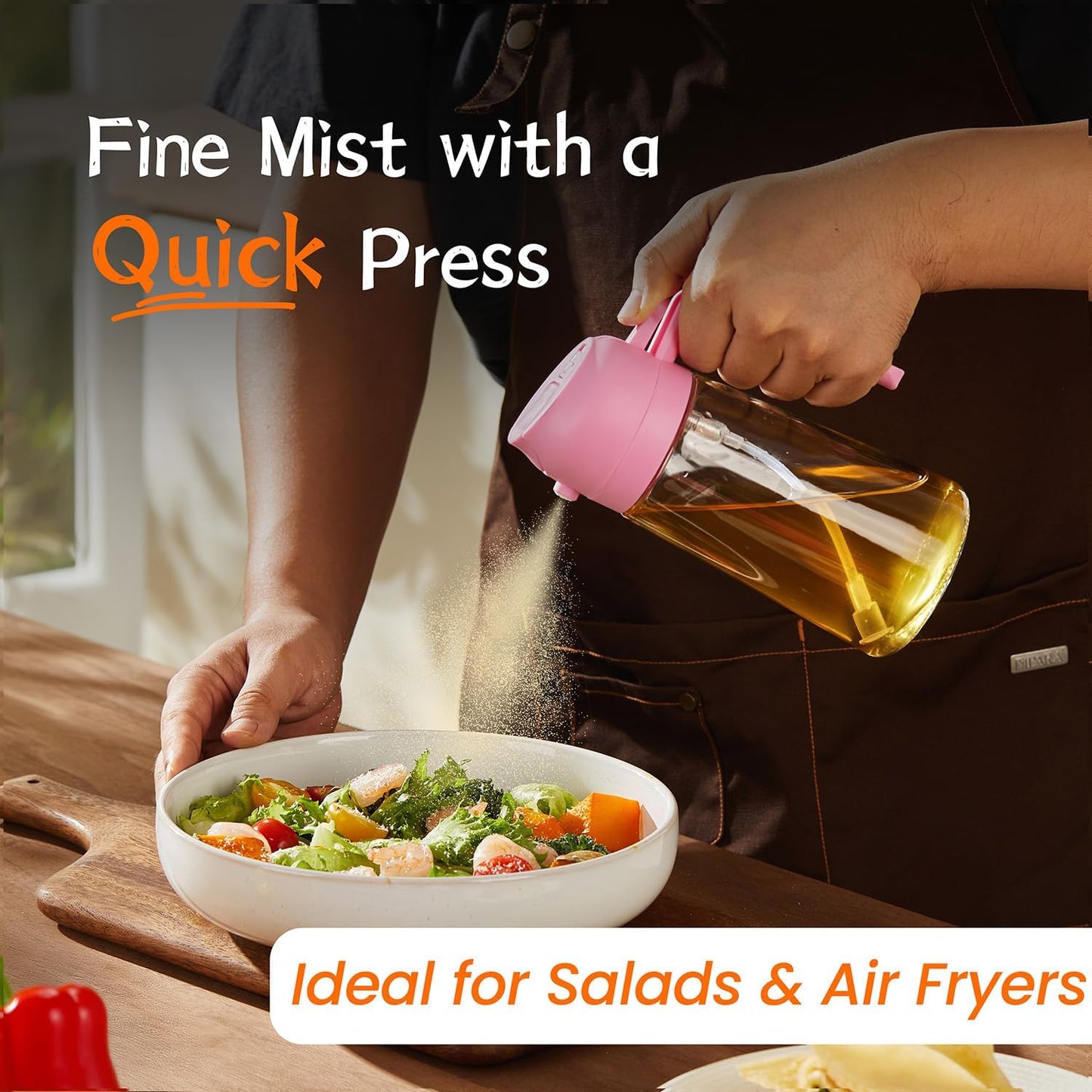 2-in-1 Olive Oil Spray Bottle – 16oz