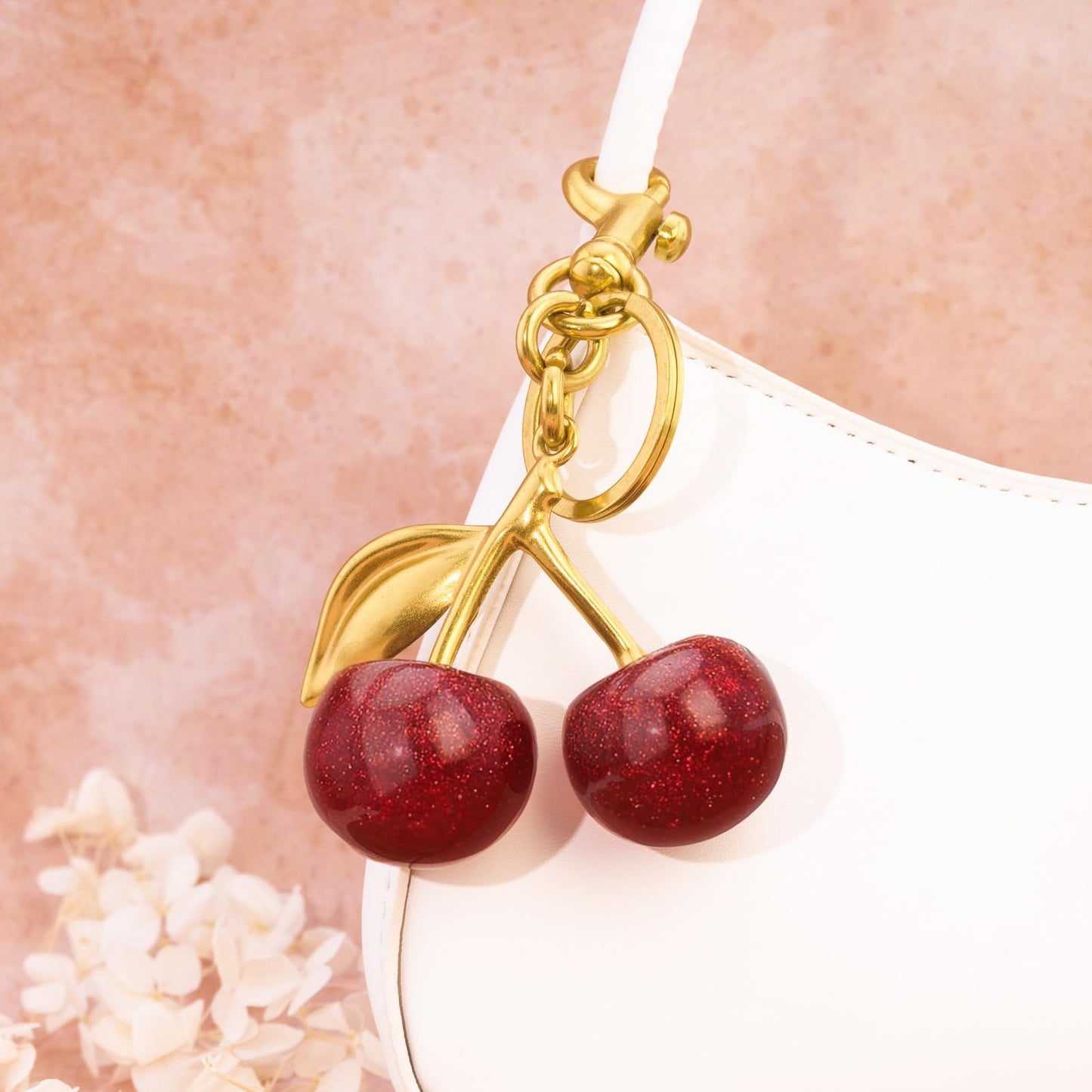 Sparkling Cherry Keychain – Glamorous, Gift-Ready Accessory