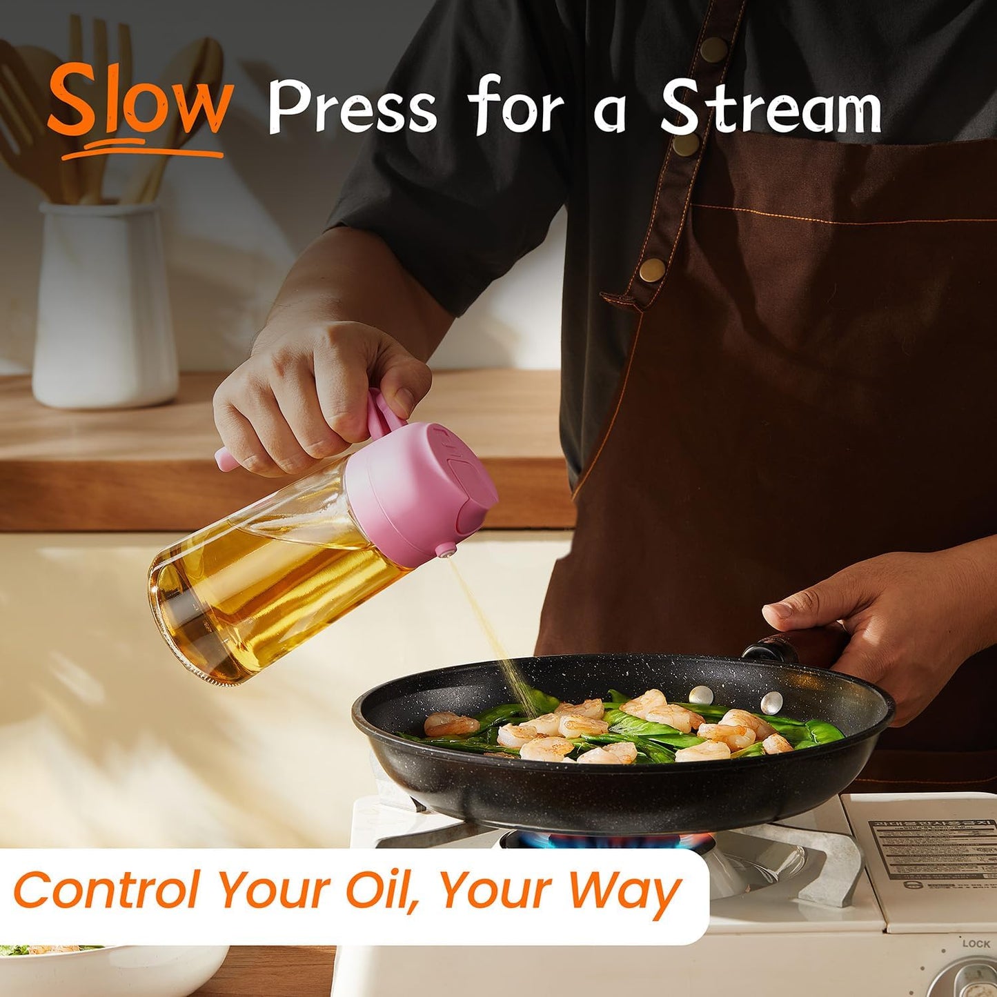 2-in-1 Olive Oil Spray Bottle – 16oz