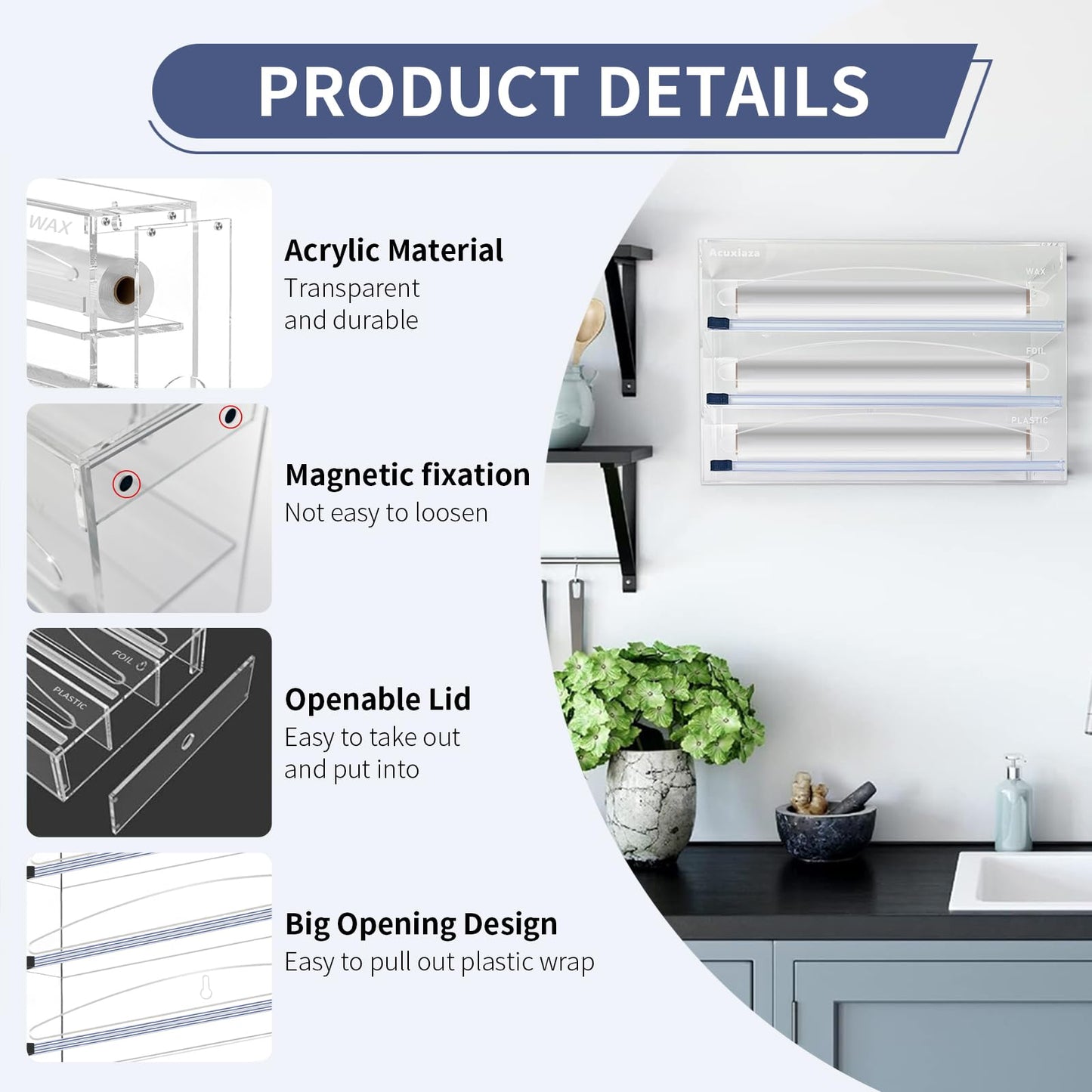 3-in-1 Wrap Dispenser & Cutter