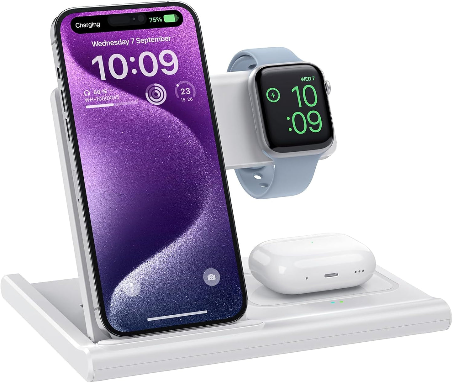3-in-1 Wireless Charging Station – For iPhone, Apple Watch & AirPods