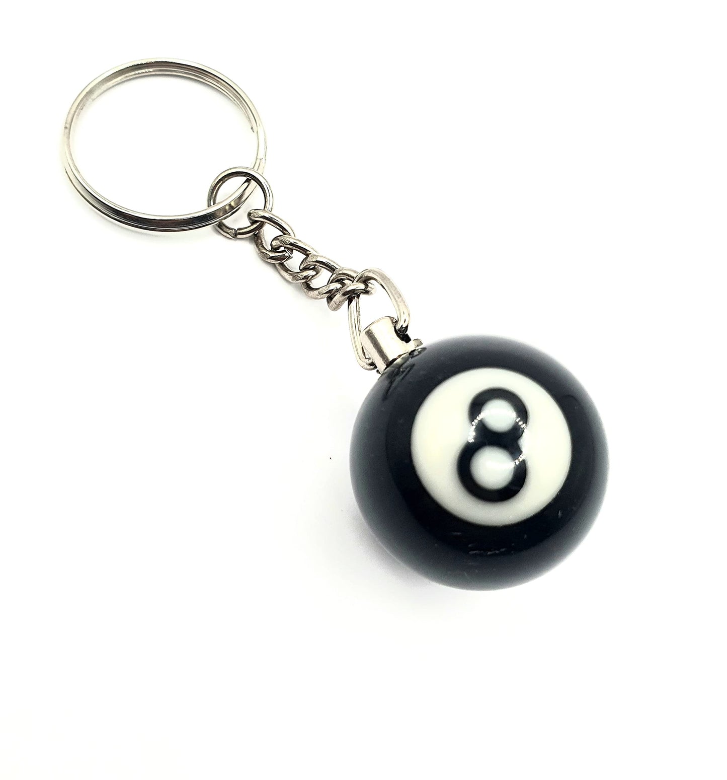 Black 8-Ball Pool Keychain – Classic Style On-the-Go