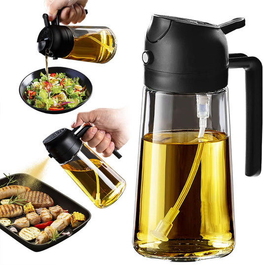 2-in-1 Olive Oil Spray Bottle – 16oz