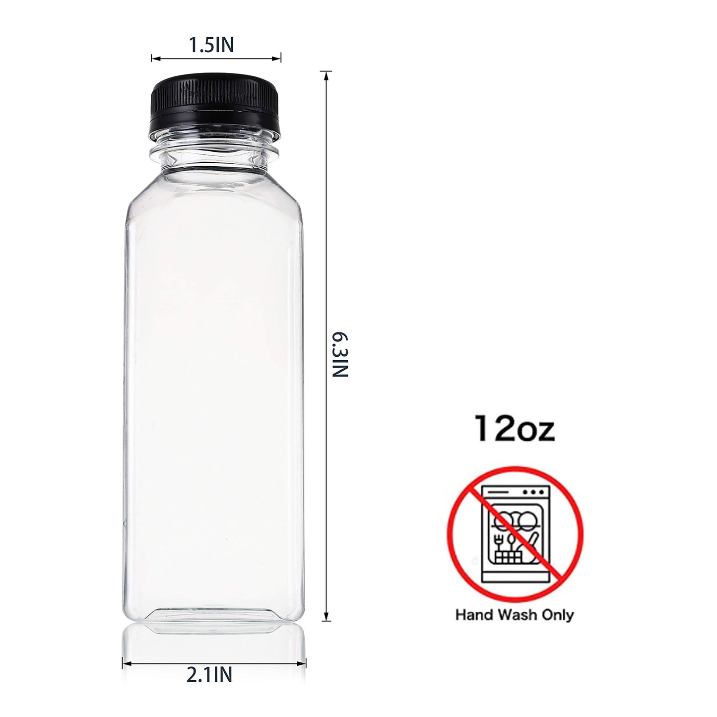 20-Pack Reusable Juice Bottles – Leakproof, Durable & Ready to Fill