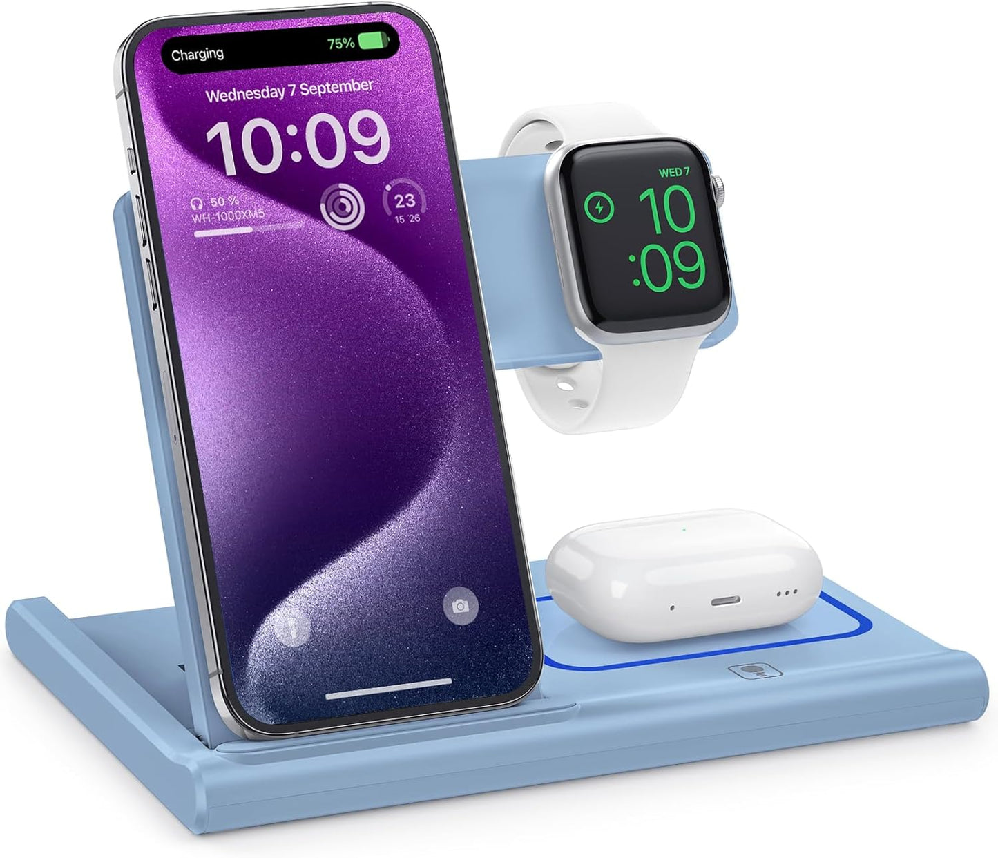 3-in-1 Wireless Charging Station – For iPhone, Apple Watch & AirPods