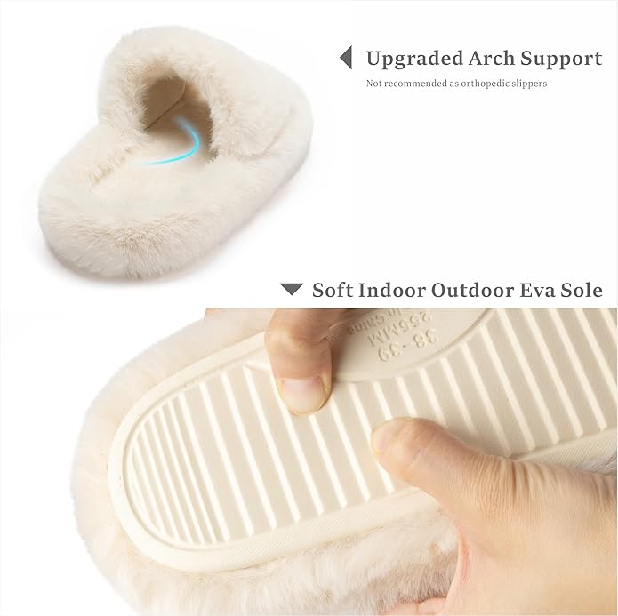 Cute & Fluffy Faux Fur Slippers – Stylish Comfort for Every Step