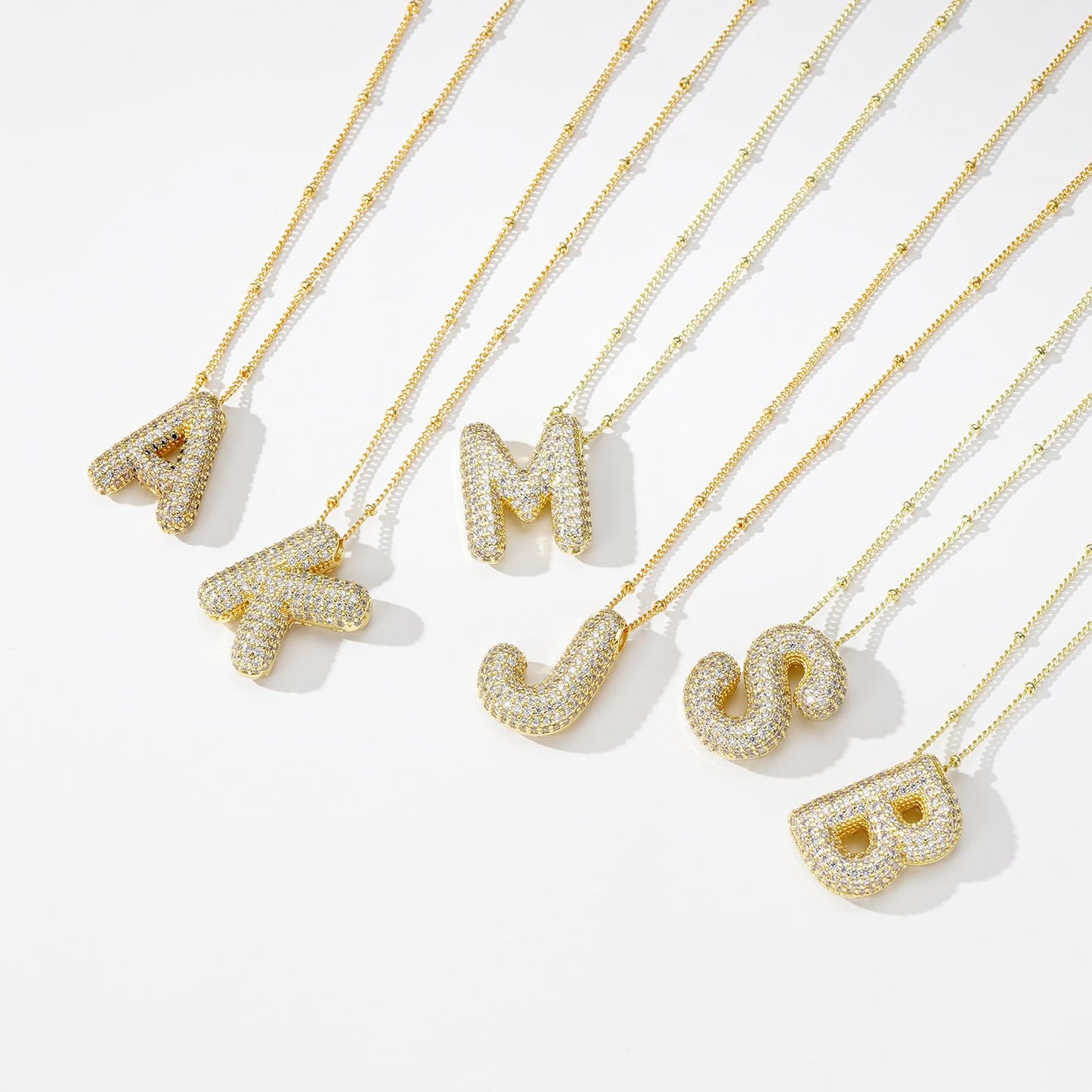 Gold Bubble Letter Necklace – Personalized, Playful, and Perfect for Gifting