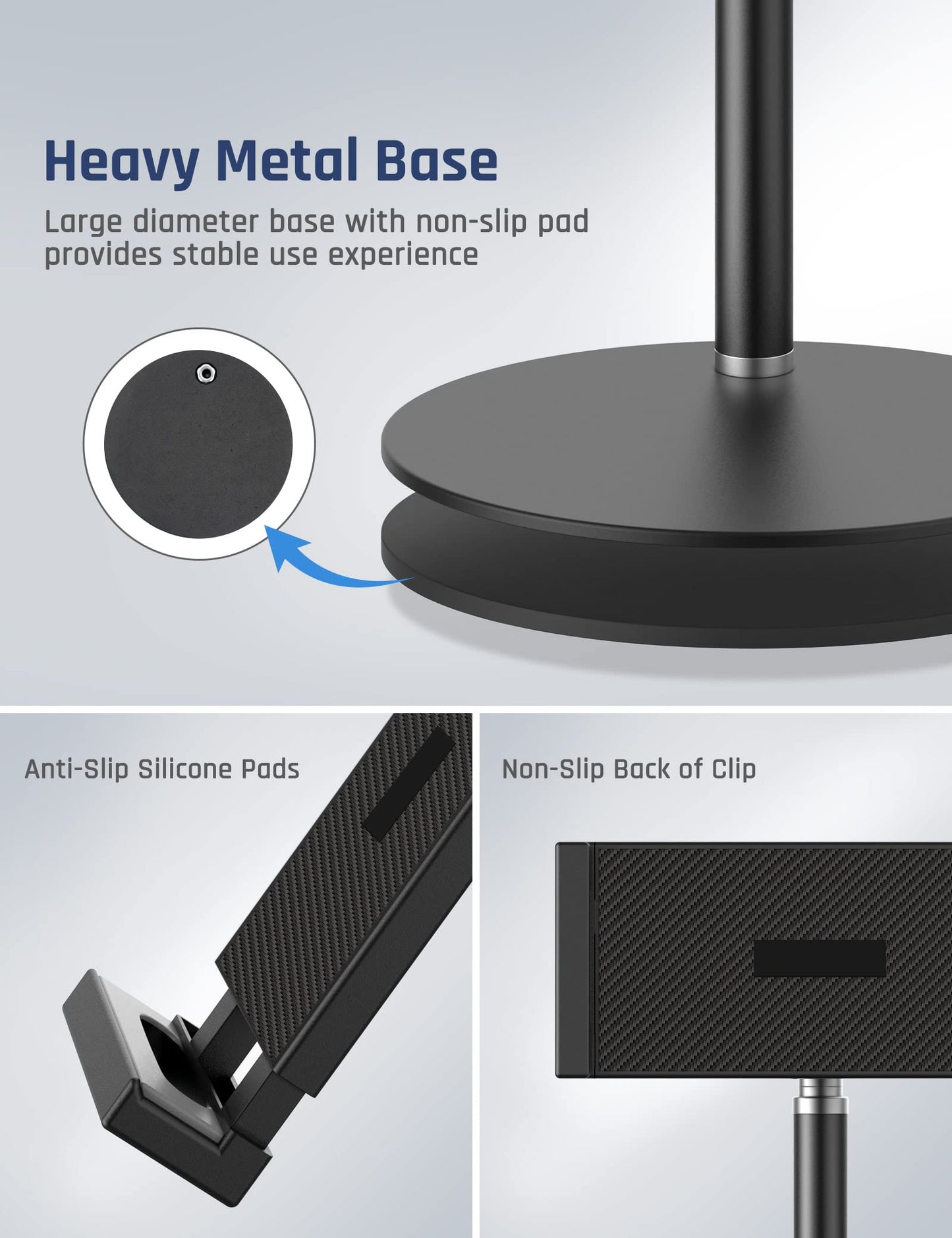 Adjustable Tablet Stand with 360° Rotation