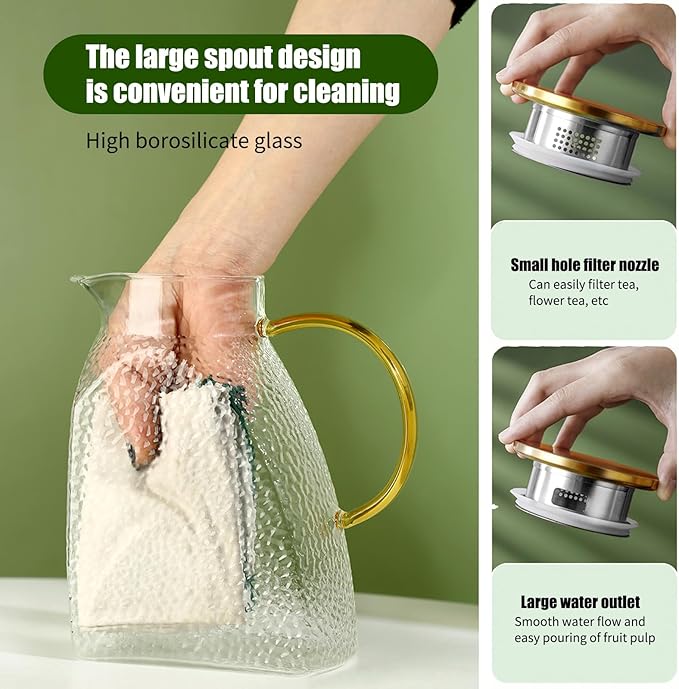 Glass Pitcher – Elegant, Heat-Resistant & Fridge-Friendly