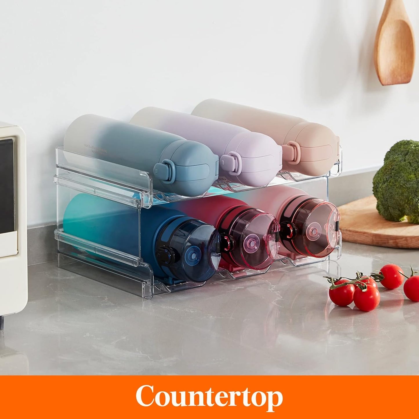 Stackable Bottle Organizer Set – Smart Storage for Kitchen & Fridge