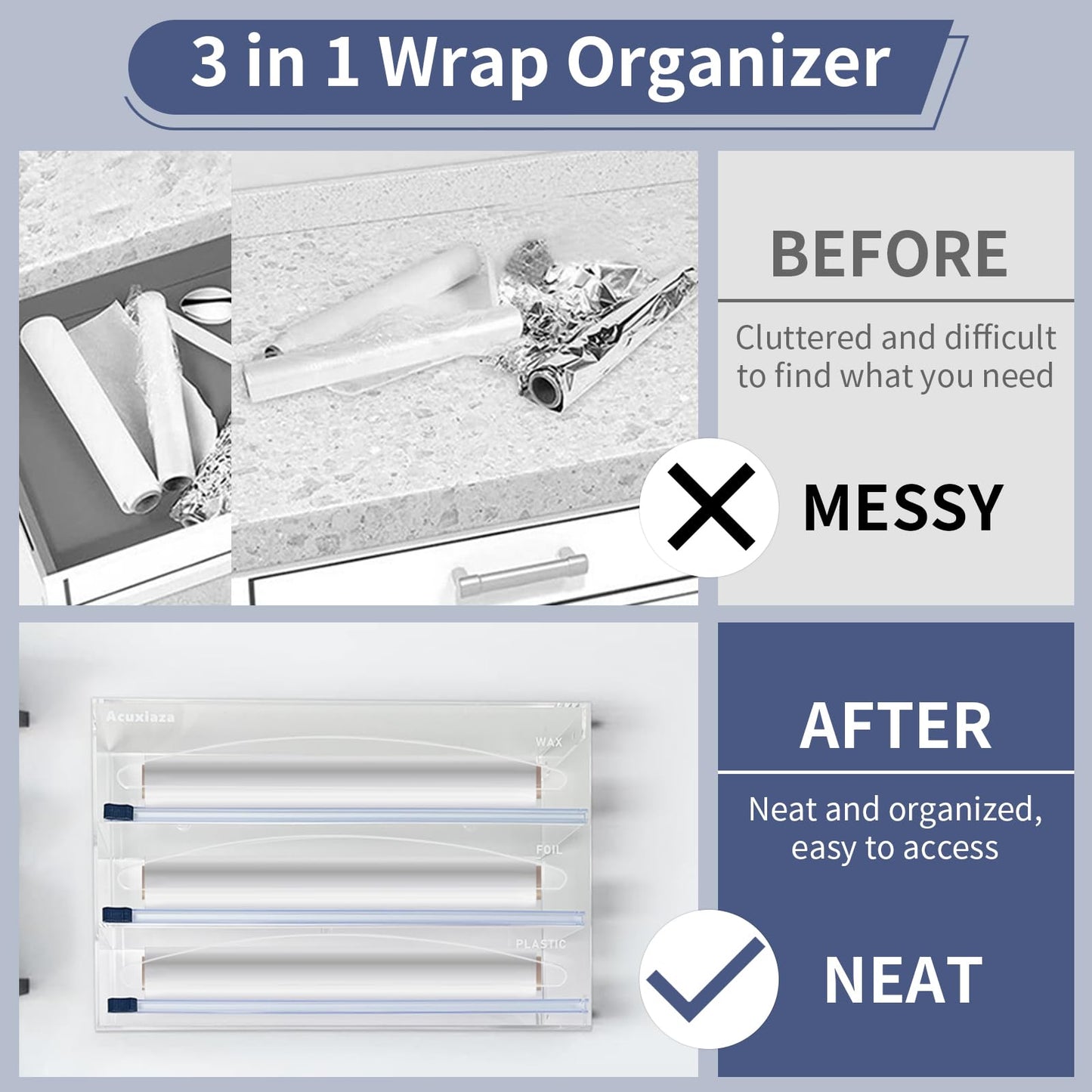 3-in-1 Wrap Dispenser & Cutter