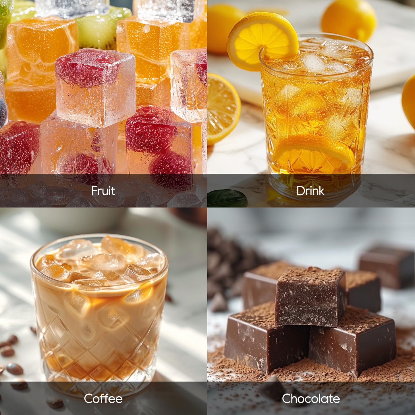 Silicone Ice Cube Tray Set – Food-Grade, Stackable with Lids