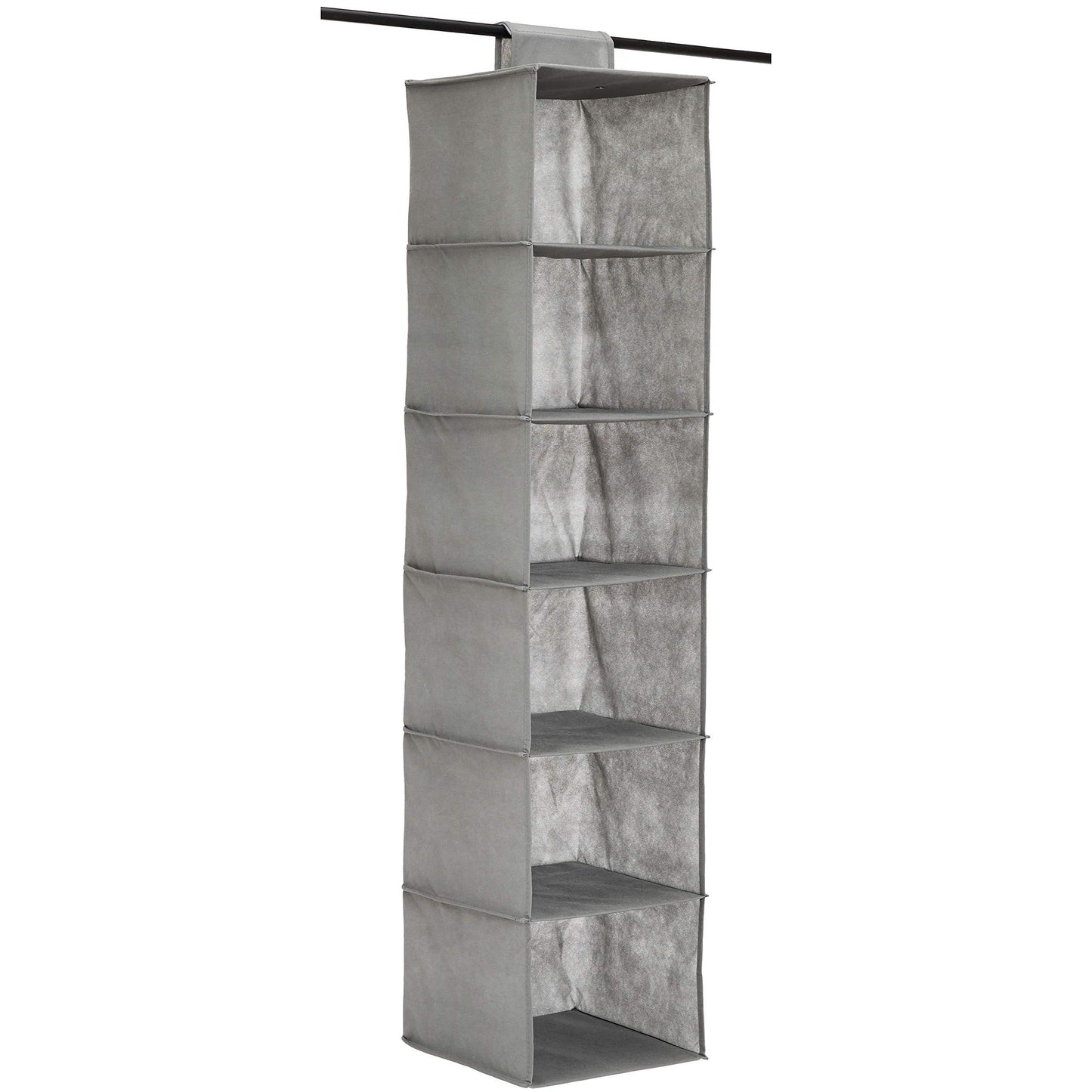 6-Compartment Hanging Closet Organizer In Grey
