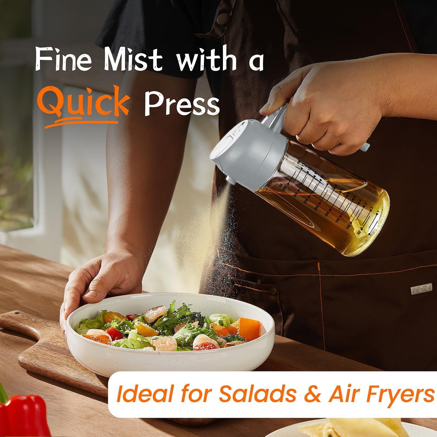 2-in-1 Olive Oil Spray Bottle – 16oz