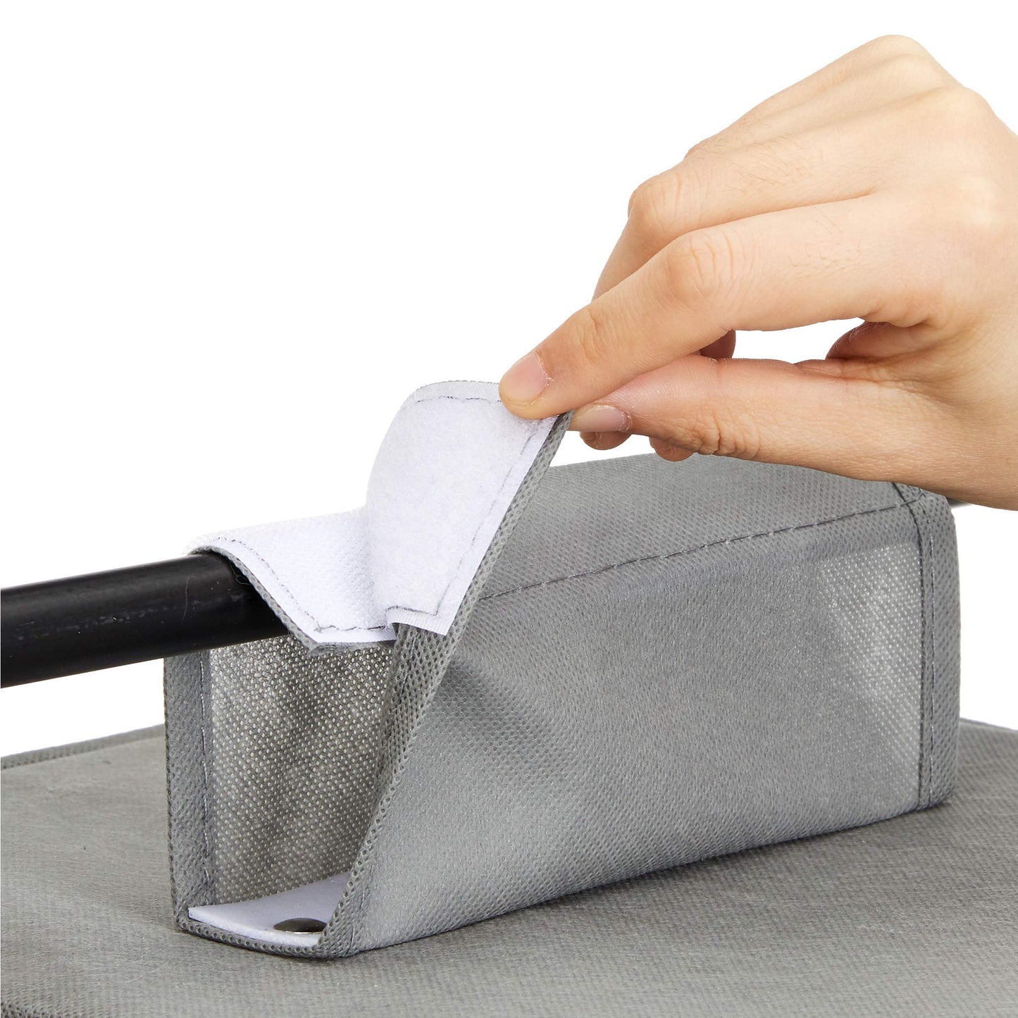 6-Compartment Hanging Closet Organizer In Grey