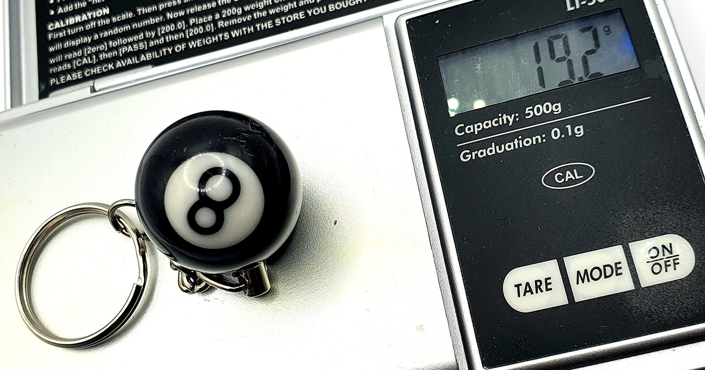 Black 8-Ball Pool Keychain – Classic Style On-the-Go