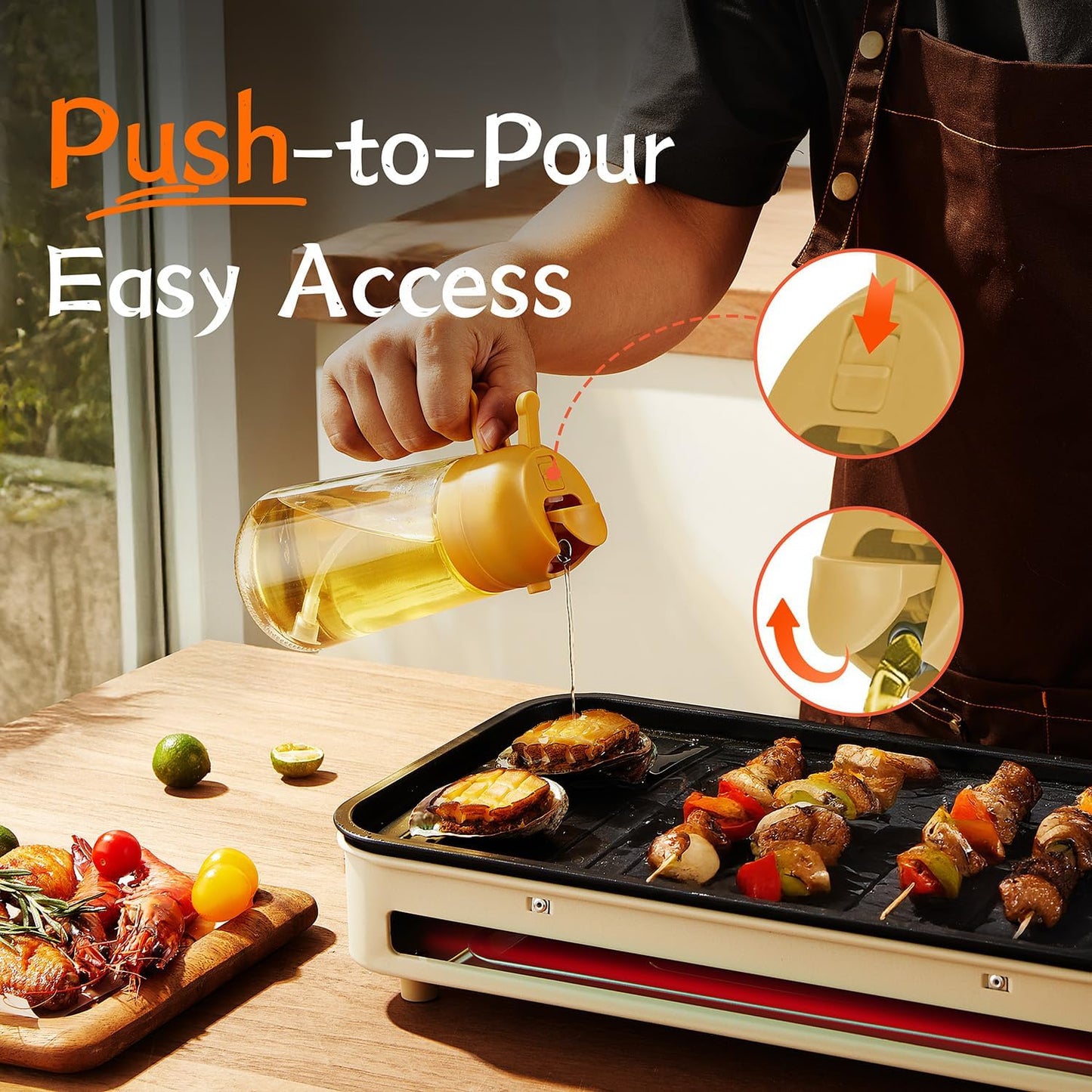 2-in-1 Olive Oil Spray Bottle – 16oz