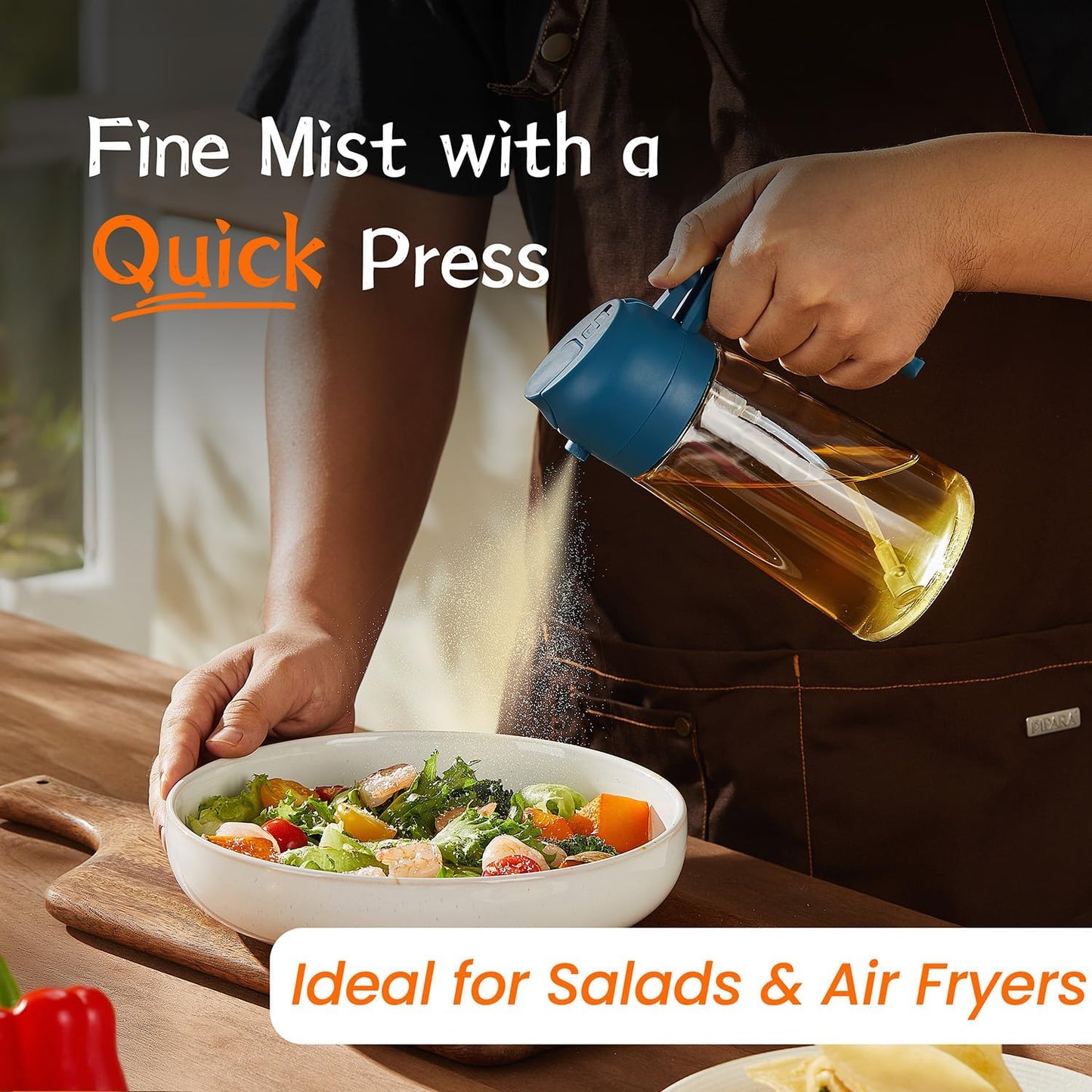 2-in-1 Olive Oil Spray Bottle – 16oz