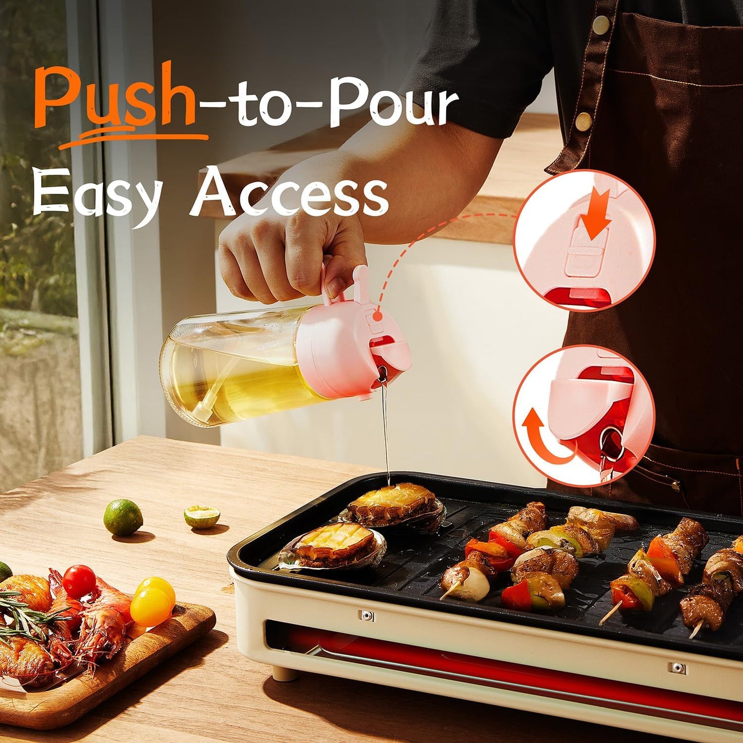 2-in-1 Olive Oil Spray Bottle – 16oz