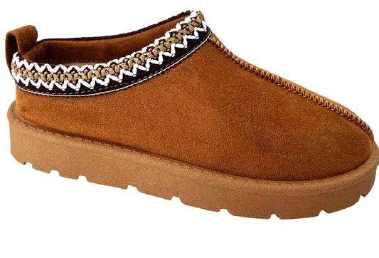 Warm & Comfy Women’s Faux Fur Lined Slip-On Slippers – Perfect for Cozy Days!
