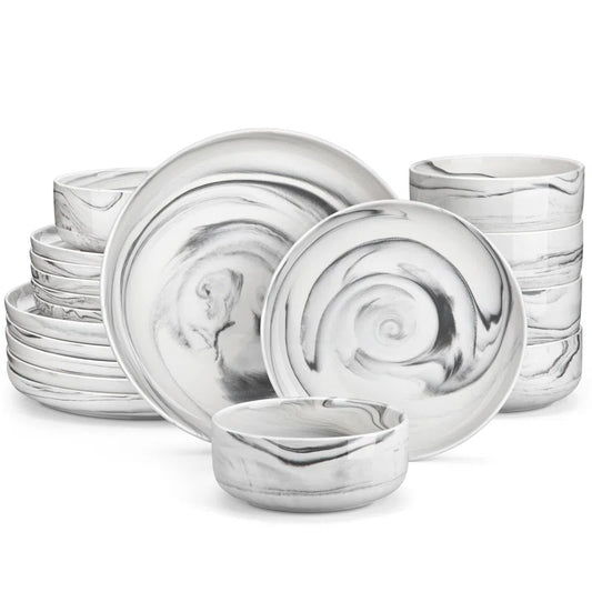 Elegant 18-Piece Porcelain China Dinnerware Set 