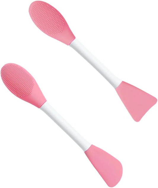 Silicone Face Mask Brush Set - 2PCS Cosmetic Applicators for Flawless Facial & Eye Mask Application - Essential DIY Beauty Tool