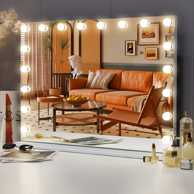 Sleek Rectangle LED Metal Mirror – Illuminate Your Space with Style!